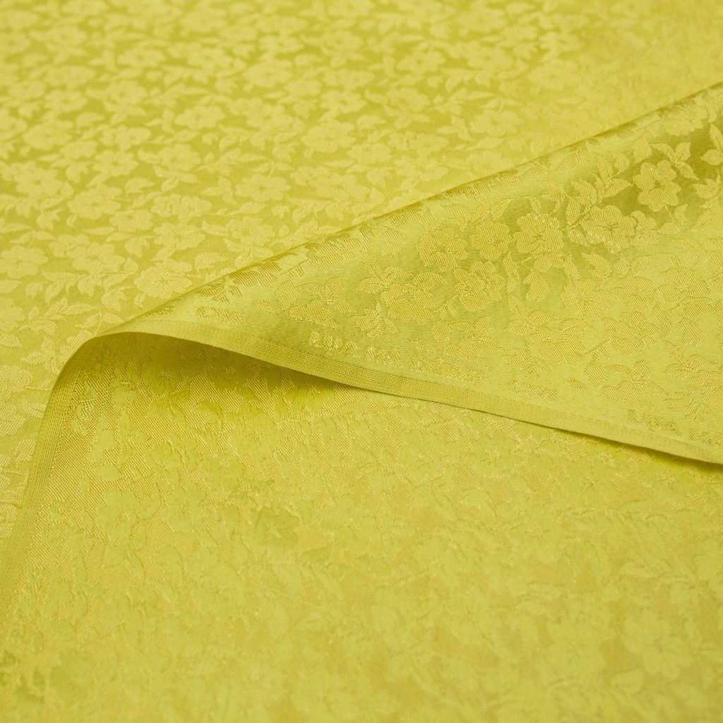 vải lụa satin tơ tằm hoa chanh - màu vàng