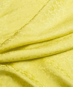 vải lụa satin tơ tằm hoa chanh - màu vàng 3