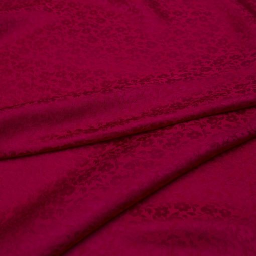 vải lụa satin tơ tằm hoa chanh - màu đỏ 3