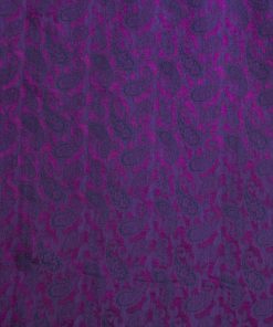 vải lụa satin tơ tằm hoa công - màu tím 2