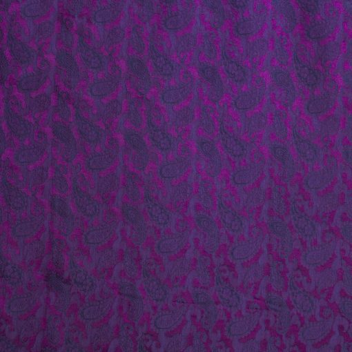 vải lụa satin tơ tằm hoa công - màu tím 2