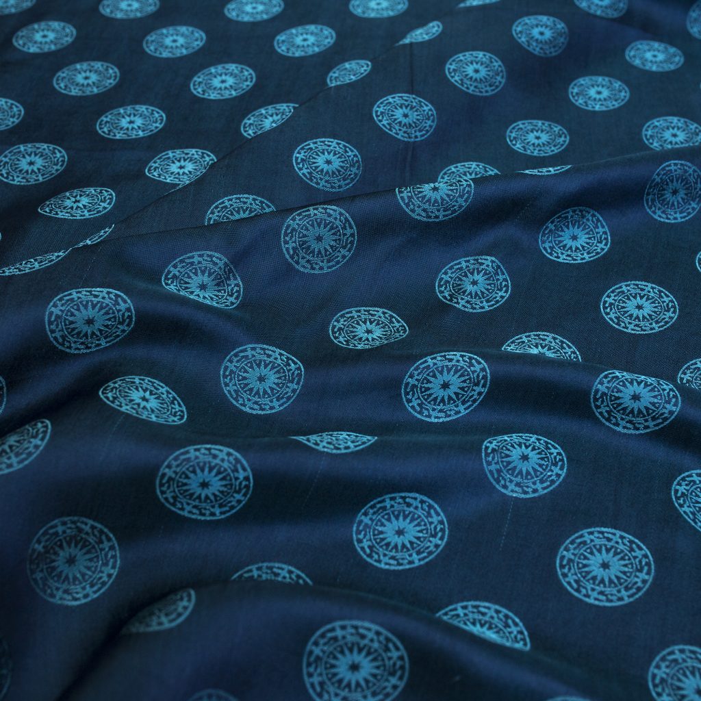 vải lụa satin tơ tằm đồng xu - xanh cổ vịt 2